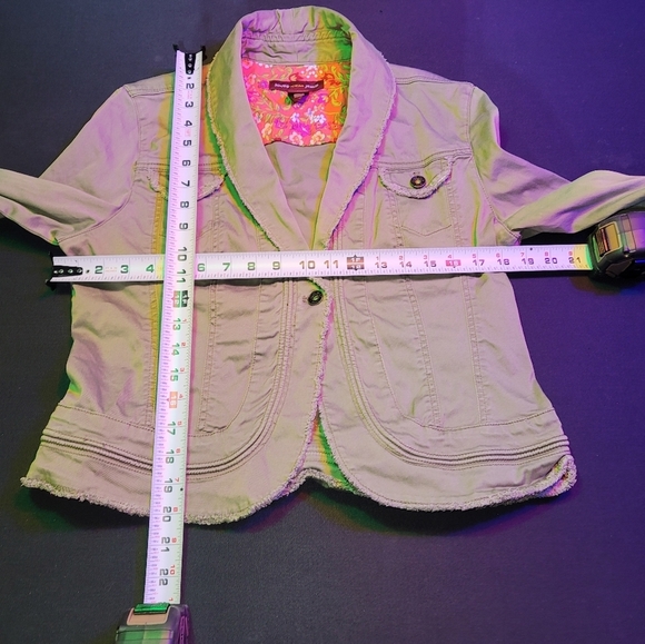 Jones Wear Jeans Women's Green Cotton Long Sleeve Button Casual Jacket - Picture 13 of 13